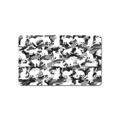 Black And White Catmouflage Camouflage Magnet (name Card) by PodArtist