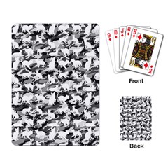 Black And White Catmouflage Camouflage Playing Card