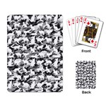 Black and White Catmouflage Camouflage Playing Card Back