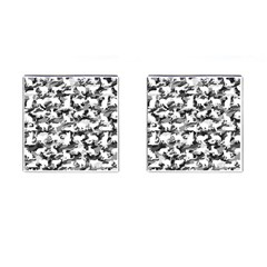 Black And White Catmouflage Camouflage Cufflinks (square) by PodArtist