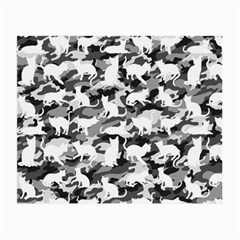 Black And White Catmouflage Camouflage Small Glasses Cloth (2-side) by PodArtist