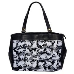 Black And White Catmouflage Camouflage Office Handbags by PodArtist