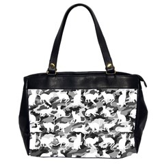 Black And White Catmouflage Camouflage Office Handbags (2 Sides)  by PodArtist