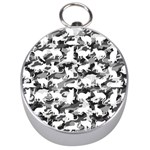 Black and White Catmouflage Camouflage Silver Compasses Front