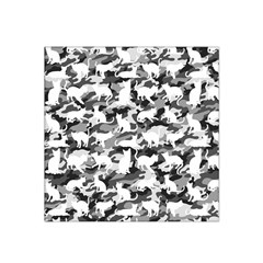 Black And White Catmouflage Camouflage Satin Bandana Scarf by PodArtist