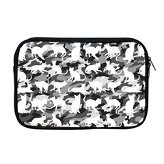 Black And White Catmouflage Camouflage Apple Macbook Pro 17  Zipper Case by PodArtist