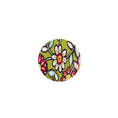 Flowers Fabrics Floral Design 1  Mini Magnets by Celenk