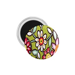 Flowers Fabrics Floral Design 1 75  Magnets by Celenk