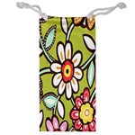 Flowers Fabrics Floral Design Jewelry Bag Front