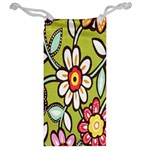 Flowers Fabrics Floral Design Jewelry Bag Back