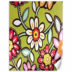 Flowers Fabrics Floral Design Canvas 12  X 16   by Celenk