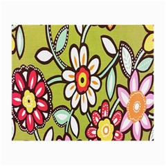 Flowers Fabrics Floral Design Small Glasses Cloth (2-Side)