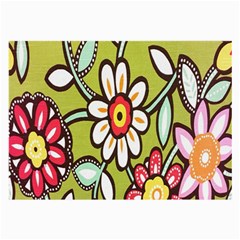 Flowers Fabrics Floral Design Large Glasses Cloth