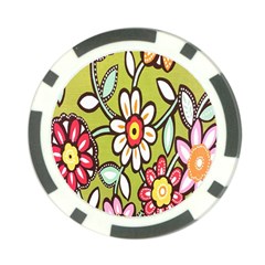 Flowers Fabrics Floral Design Poker Chip Card Guard by Celenk