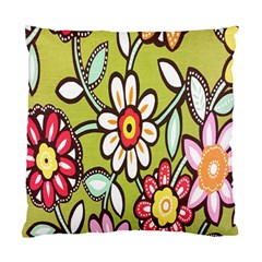 Flowers Fabrics Floral Design Standard Cushion Case (One Side)