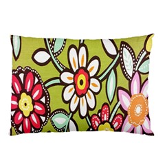 Flowers Fabrics Floral Design Pillow Case