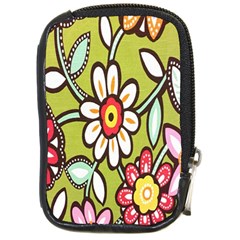 Flowers Fabrics Floral Design Compact Camera Cases