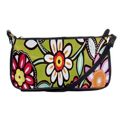 Flowers Fabrics Floral Design Shoulder Clutch Bags