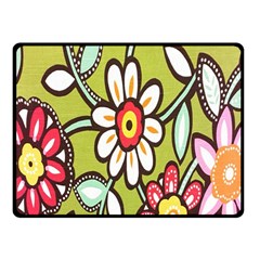 Flowers Fabrics Floral Design Fleece Blanket (small) by Celenk