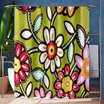 Flowers Fabrics Floral Design Shower Curtain 60  x 72  (Medium)  60 x72  Curtain