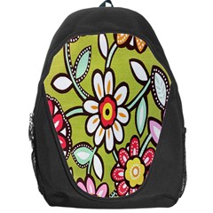 Flowers Fabrics Floral Design Backpack Bag