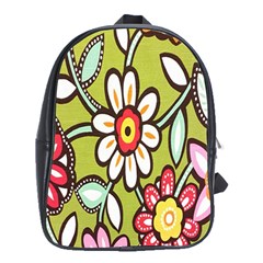 Flowers Fabrics Floral Design School Bag (XL)