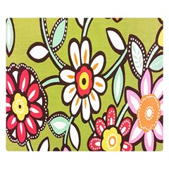 Flowers Fabrics Floral Design Double Sided Flano Blanket (small)  by Celenk