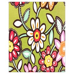 Flowers Fabrics Floral Design Drawstring Bag (Small)