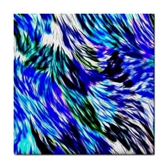 Abstract Background Blue White Tile Coasters by Celenk