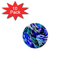 Abstract Background Blue White 1  Mini Buttons (10 pack) 