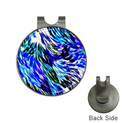 Abstract Background Blue White Hat Clips with Golf Markers