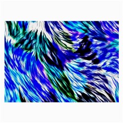 Abstract Background Blue White Large Glasses Cloth (2-Side)