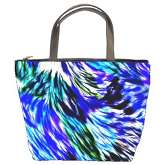 Abstract Background Blue White Bucket Bags by Celenk