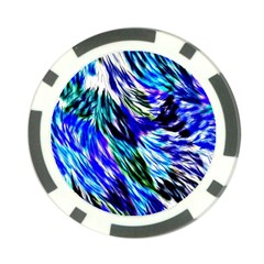 Abstract Background Blue White Poker Chip Card Guard (10 Pack) by Celenk