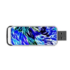 Abstract Background Blue White Portable USB Flash (Two Sides)