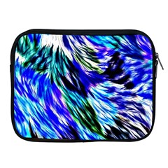 Abstract Background Blue White Apple iPad 2/3/4 Zipper Cases