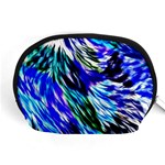 Abstract Background Blue White Accessory Pouches (Medium)  Front