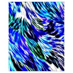 Abstract Background Blue White Drawstring Bag (Small)