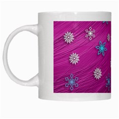 Snowflakes 3d Random Overlay White Mugs