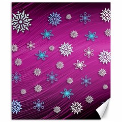 Snowflakes 3d Random Overlay Canvas 8  X 10  by Celenk