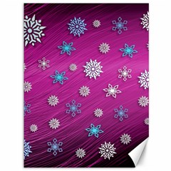 Snowflakes 3d Random Overlay Canvas 36  X 48   by Celenk