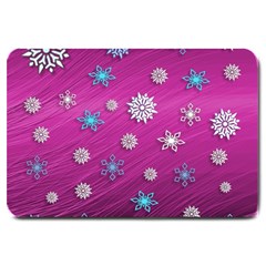 Snowflakes 3d Random Overlay Large Doormat  by Celenk