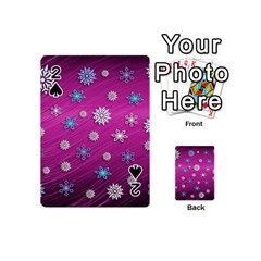 Snowflakes 3d Random Overlay Playing Cards 54 (mini)  by Celenk