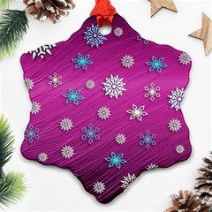 Snowflakes 3d Random Overlay Snowflake Ornament (two Sides) by Celenk