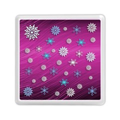 Snowflakes 3d Random Overlay Memory Card Reader (square)  by Celenk