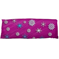 Snowflakes 3d Random Overlay Body Pillow Case Dakimakura (two Sides) by Celenk