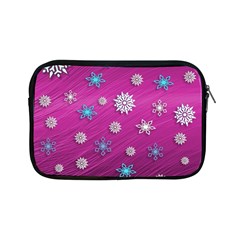 Snowflakes 3d Random Overlay Apple Ipad Mini Zipper Cases by Celenk