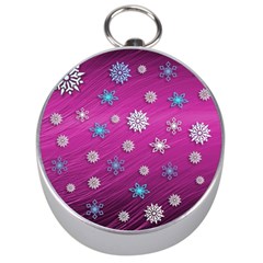 Snowflakes 3d Random Overlay Silver Compasses by Celenk