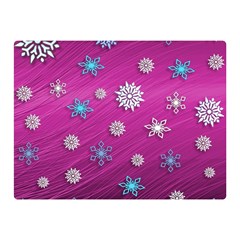 Snowflakes 3d Random Overlay Double Sided Flano Blanket (mini)  by Celenk