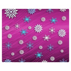 Snowflakes 3d Random Overlay Double Sided Flano Blanket (medium)  by Celenk